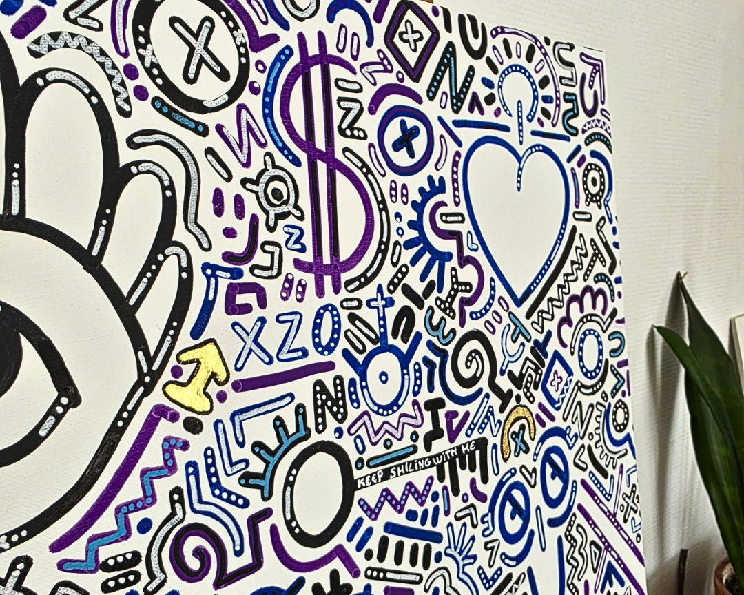 Détail signature et numérotation — œuvre unique Luce Cee
