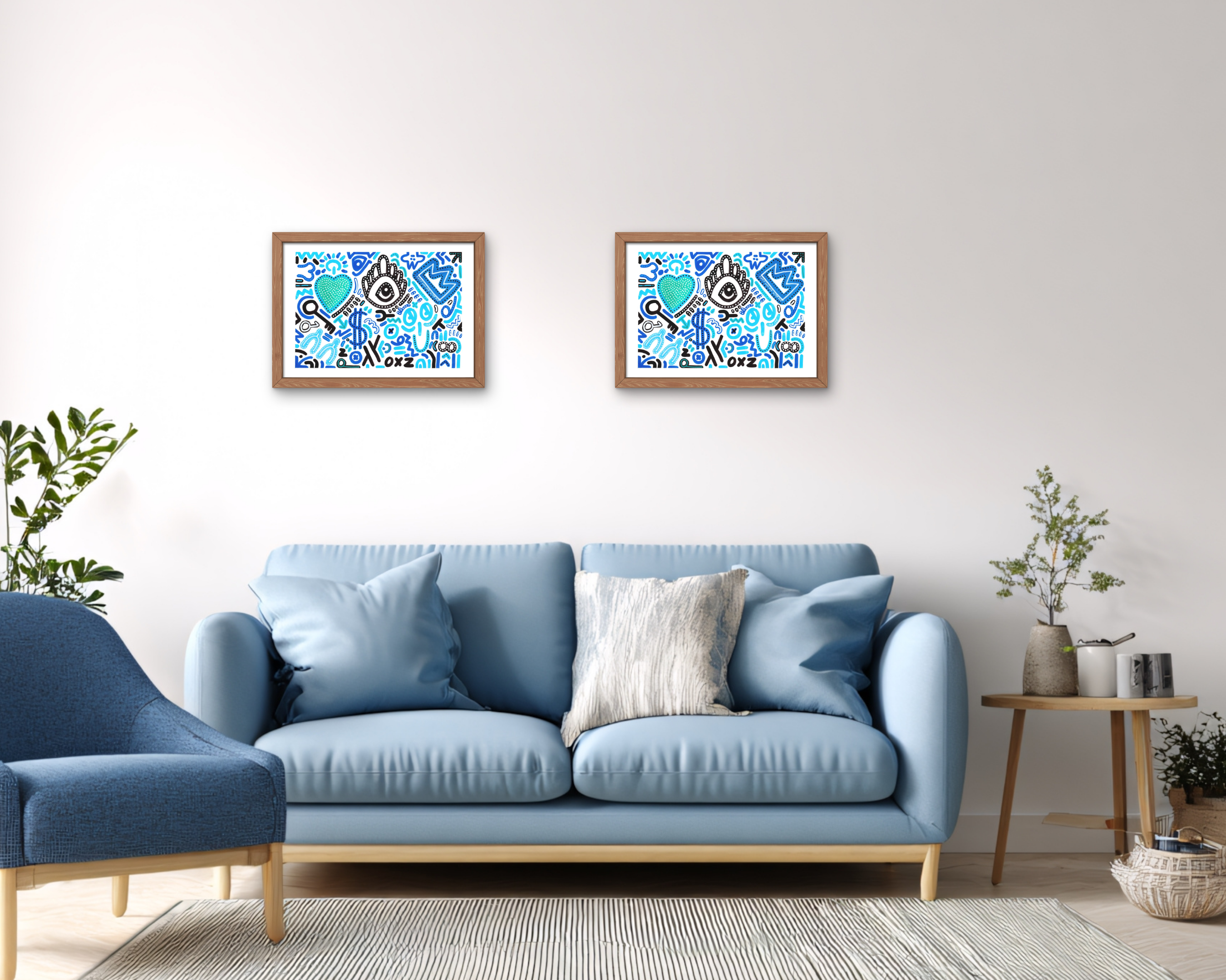 Print A4 de l’œuvre Keep Smiling With Me n°9, reproduction d’art contemporain.