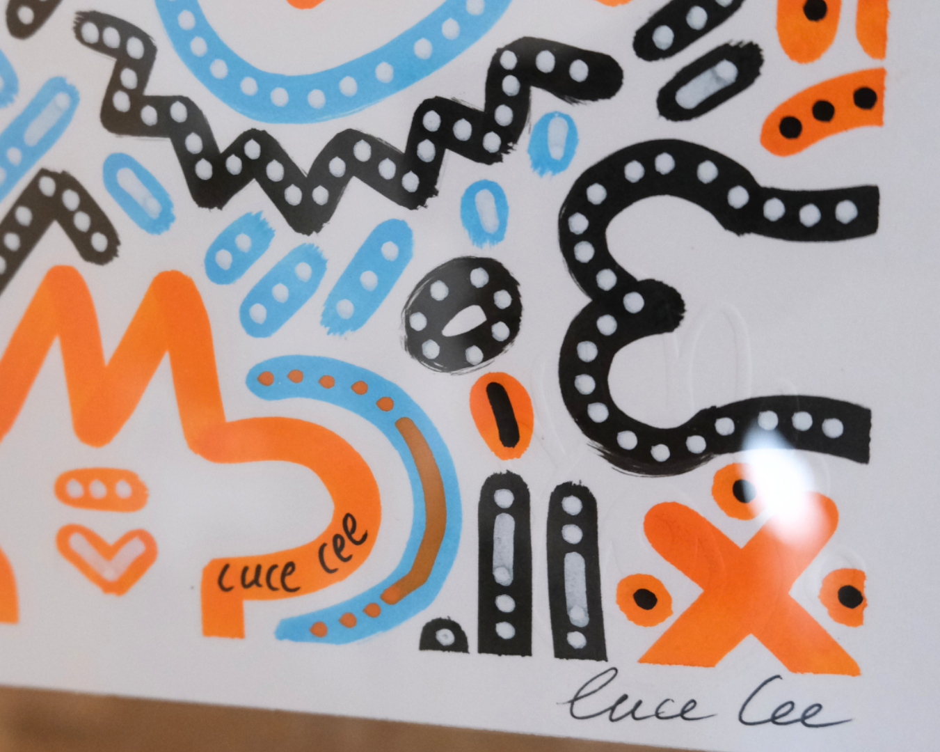 Motifs graphiques dans l’œuvre originale Keep Smiling With Me n°10.