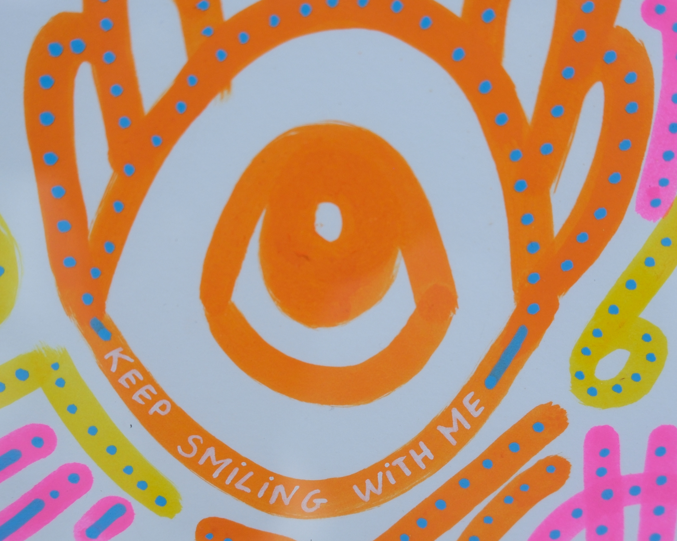 Motifs graphiques dans l’œuvre originale Keep Smiling With Me n°12.