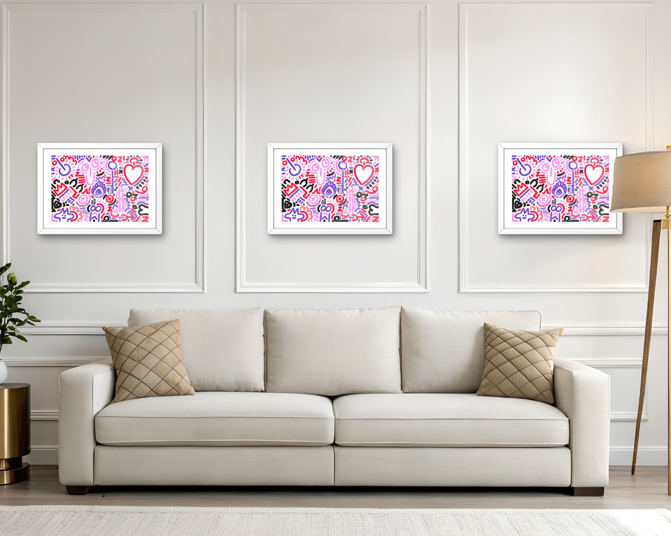 Print A4 de l’œuvre Keep Smiling With Me n°13, reproduction d’art contemporain.